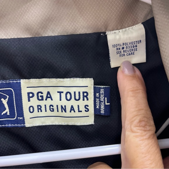 PGA Tour Zip Up Golf Vest Men's Sleeveless Black 100% Polyester L - Picture 4 of 8